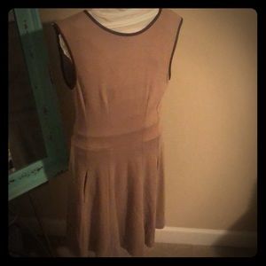 Massimo Dutti tan sleeveless dress